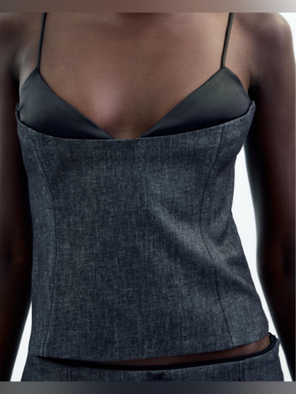 Zara Dark Blue denim top